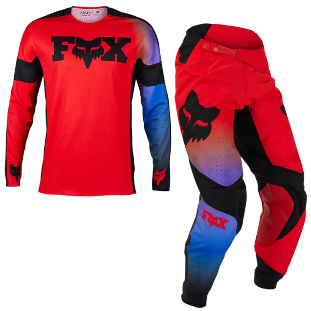 fox gear 2024 Fox Racing 360 Streak Flo Red Kit Combo 2024