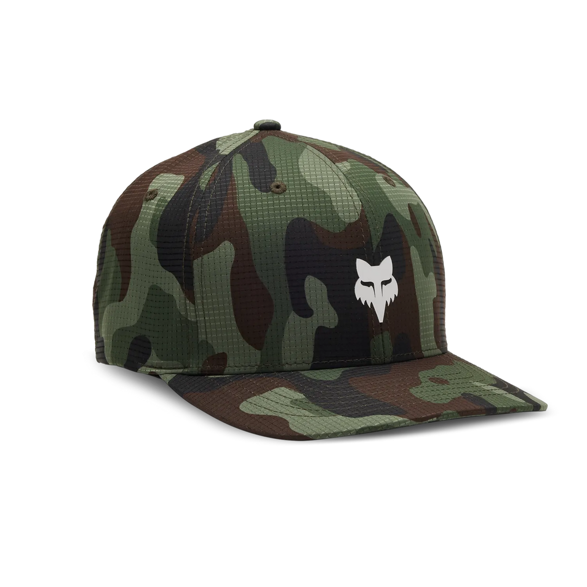 Fox Head Camo Tech Flexfit Hat - Green Camouflage