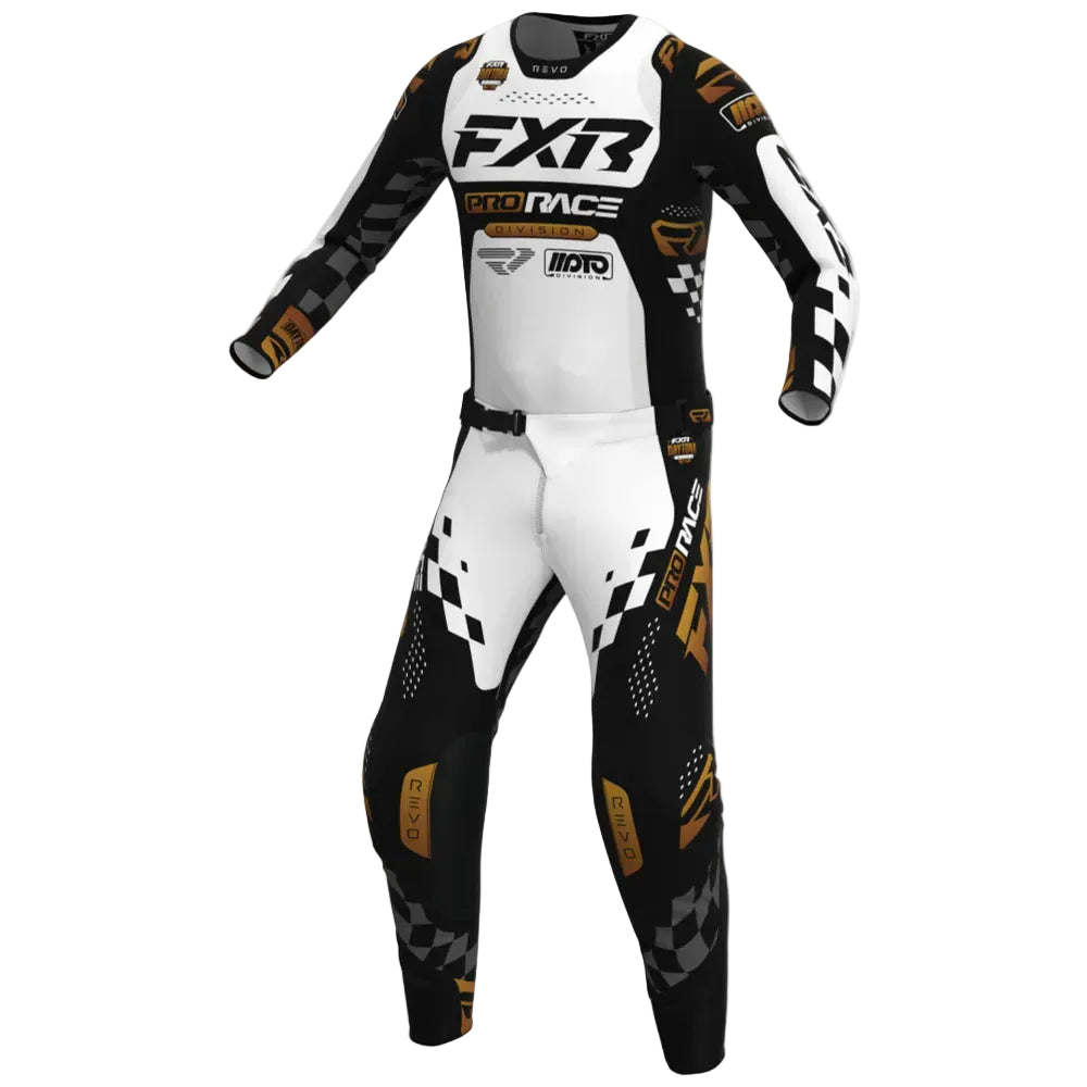 FXR Youth Revo Daytona Black White Kash Kit Combo 2026