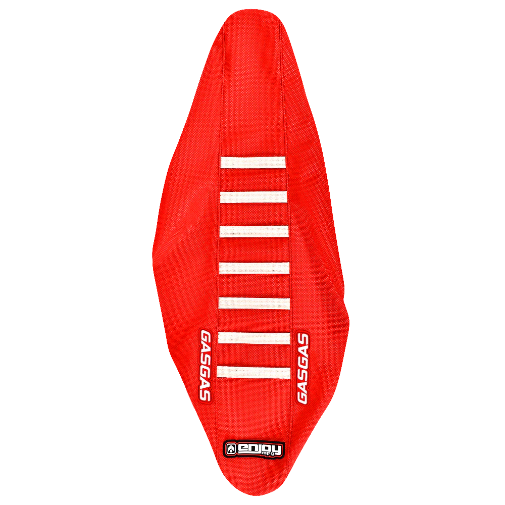 Enjoy Manufacturing Gas Gas seat cover MC 85 2021 - 2022 Ribbed Logo, Red / White