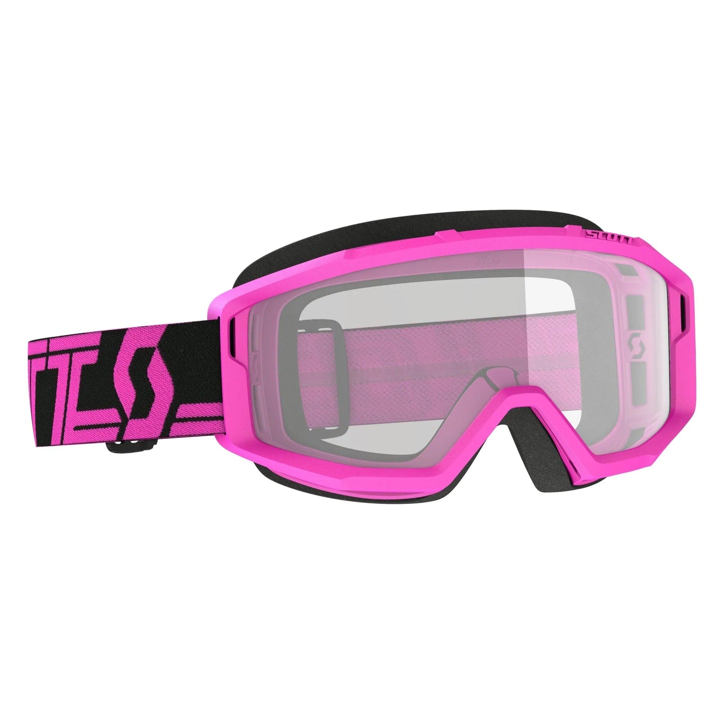 Scott Primal Goggles, Black / Pink – Clear Works Lens