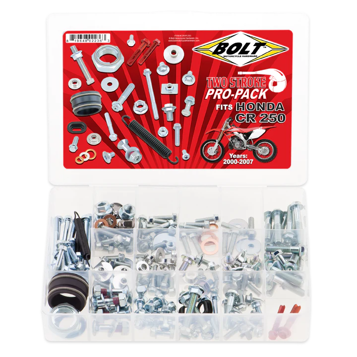 Bolt Motorcycle Hardware Honda CR 250 2000 - 2007 2 Stroke Pro Pack Bolt Kit