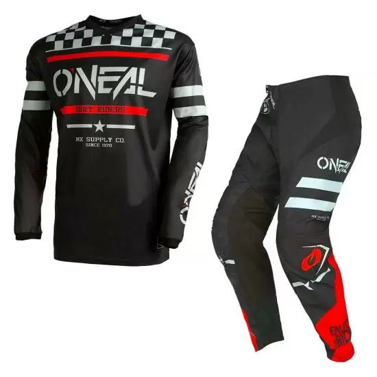 O'Neal Youth Elem Squadron Black/Grey Kit Combo 2023 - 26W/Large