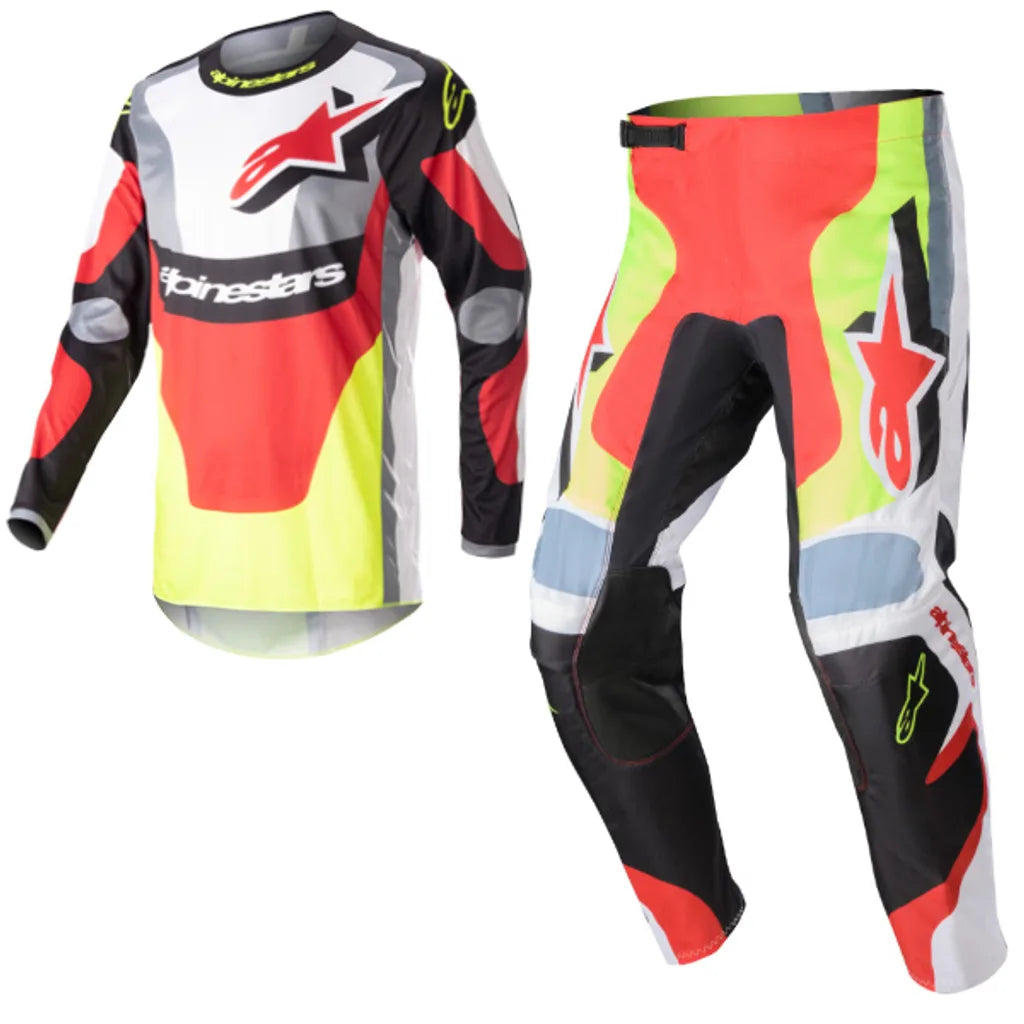 Alpinestars Adult Fluid Agent Black Mars Red Yellow Fluo Kit Combo - 32W/Large