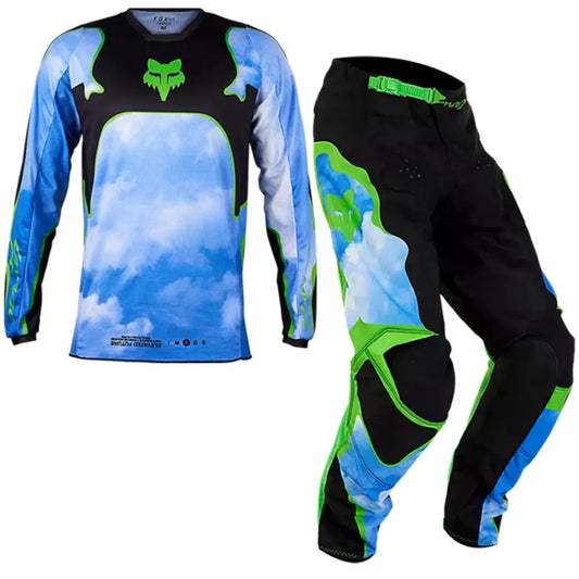 Fox Racing 180 Atlas Motocross Gloves – Black/Green, X-Large – Compression Cuff, Touchscreen Palm, Breathable