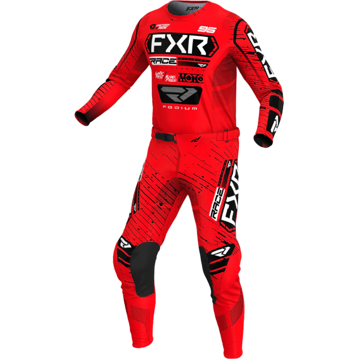 FXR Podium Youth Red Black Kit Combo 2025