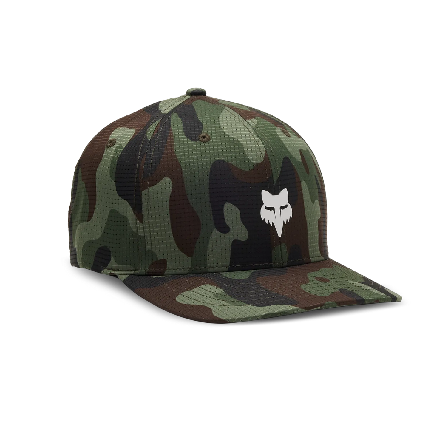 Fox Head Camo Tech Flexfit Hat - Green Camouflage