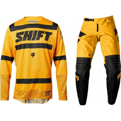 New Shift MX Adult Black Label Amerelo Motocross Kit Combo Size 34W Large