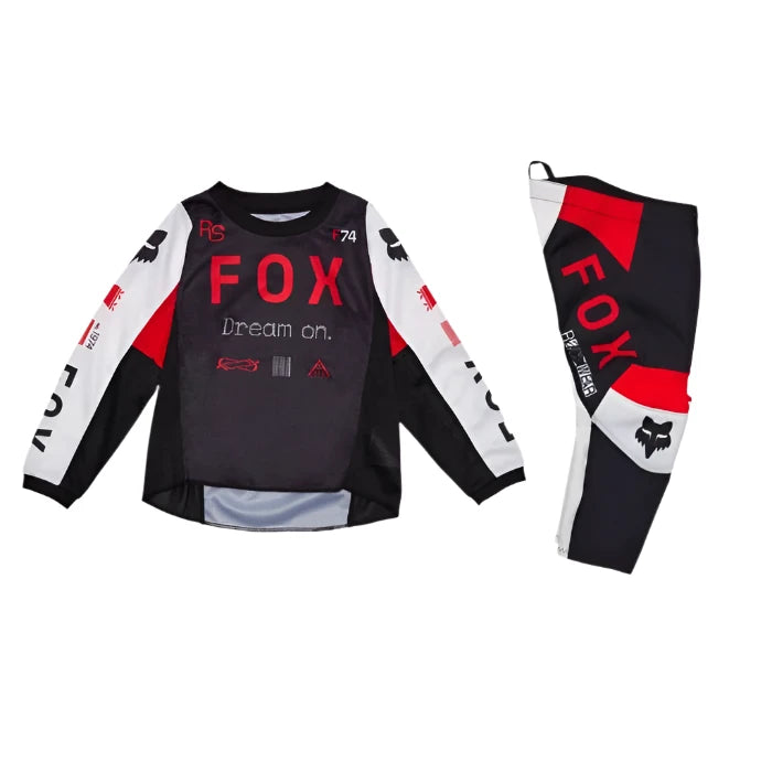 Fox 180 Kids Race Spec Flo Red Kit Combo 2025