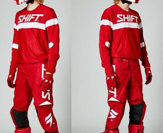 New Shift MX Adult White Label Haut Motocross Kit Combo Size 34W X-Large