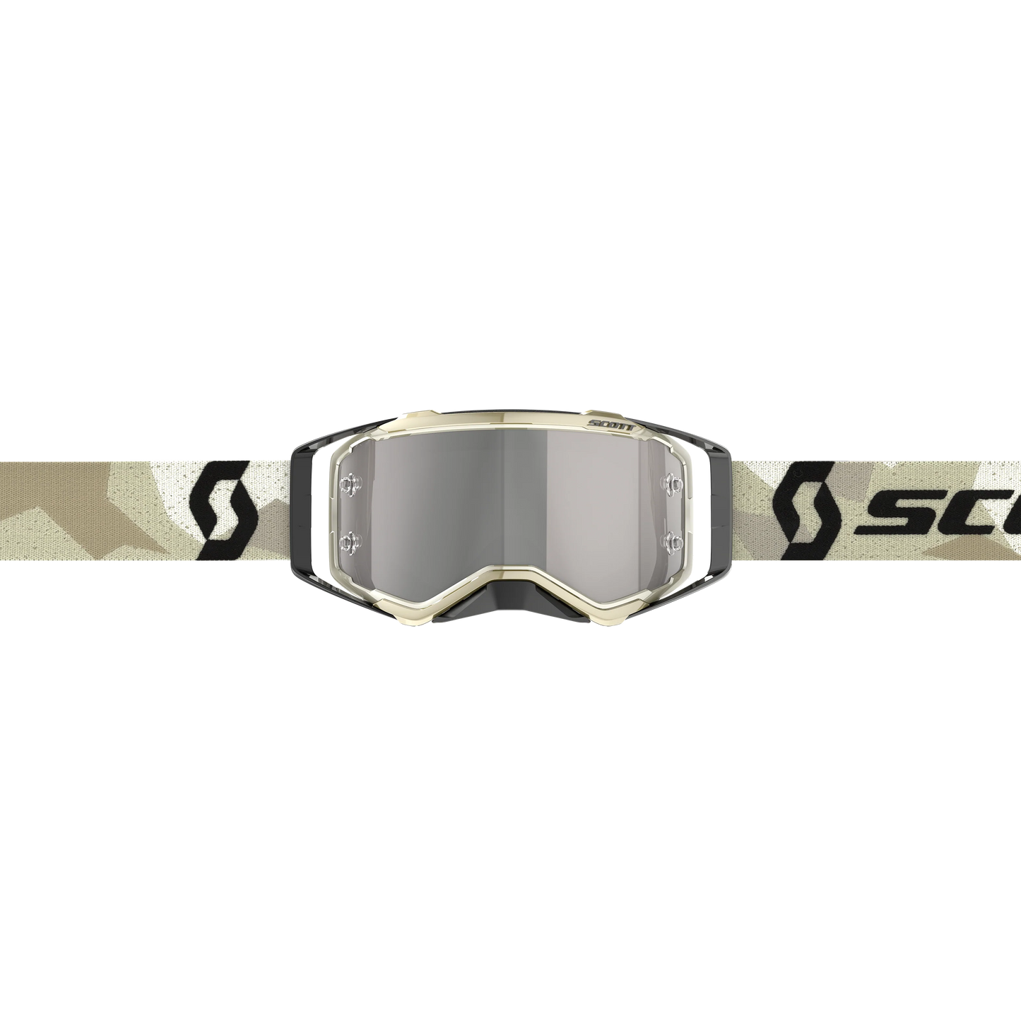 Scott Prospect Goggle, Camo Beige / Black – Silver Chrome Works lens