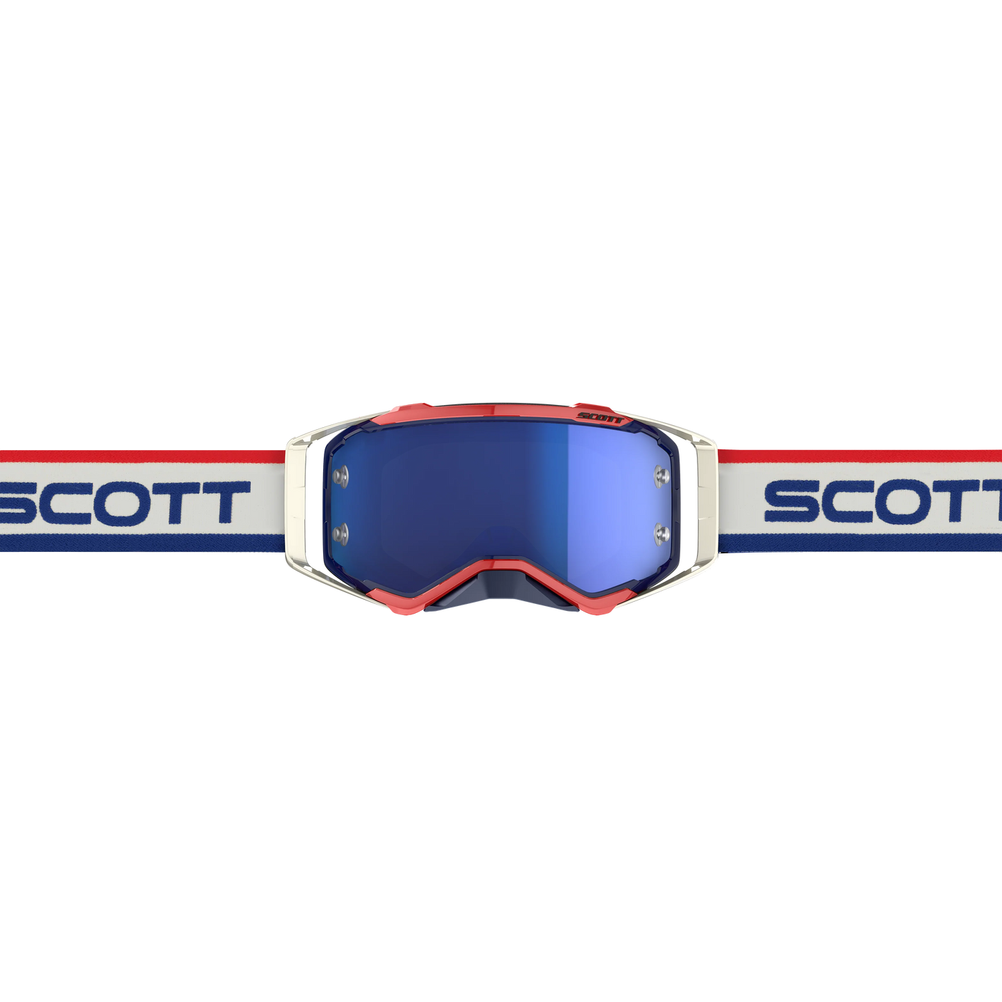Scott Prospect Goggle, Retro White / Blue – Electric Blue Chrome Works Lens