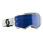 Scott Fury Goggles, White - Blue Chrome Works Lens