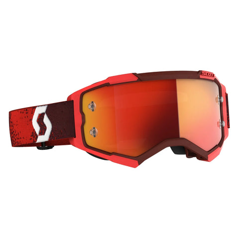 Scott Fury Goggles, Red - Orange Chrome Works Lens