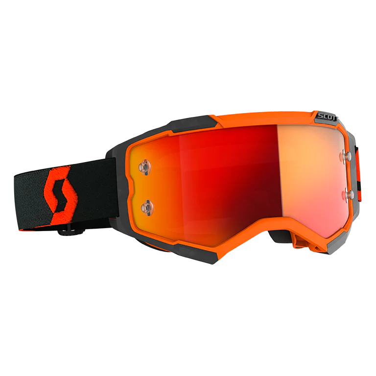 Scott Fury Goggles, Orange / Black - Orange Chrome Works Lens