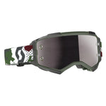 Scott Fury Goggles, Dark Green / White - Silver Chrome Works Lens