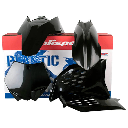 Polisport KTM Plastic Kit SX SXF 2007 - 2010 EXC EXCF 2008 - 2011, Black