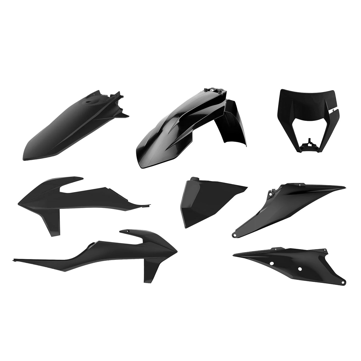 Polisport KTM Plastic Kit EXC EXCF 2020 - 2022, Black