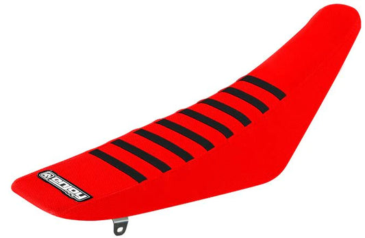 Enjoy Manufacturing Honda Sear Cover CRF 450 R 2005 - 2008 Ribbed, Red / Black