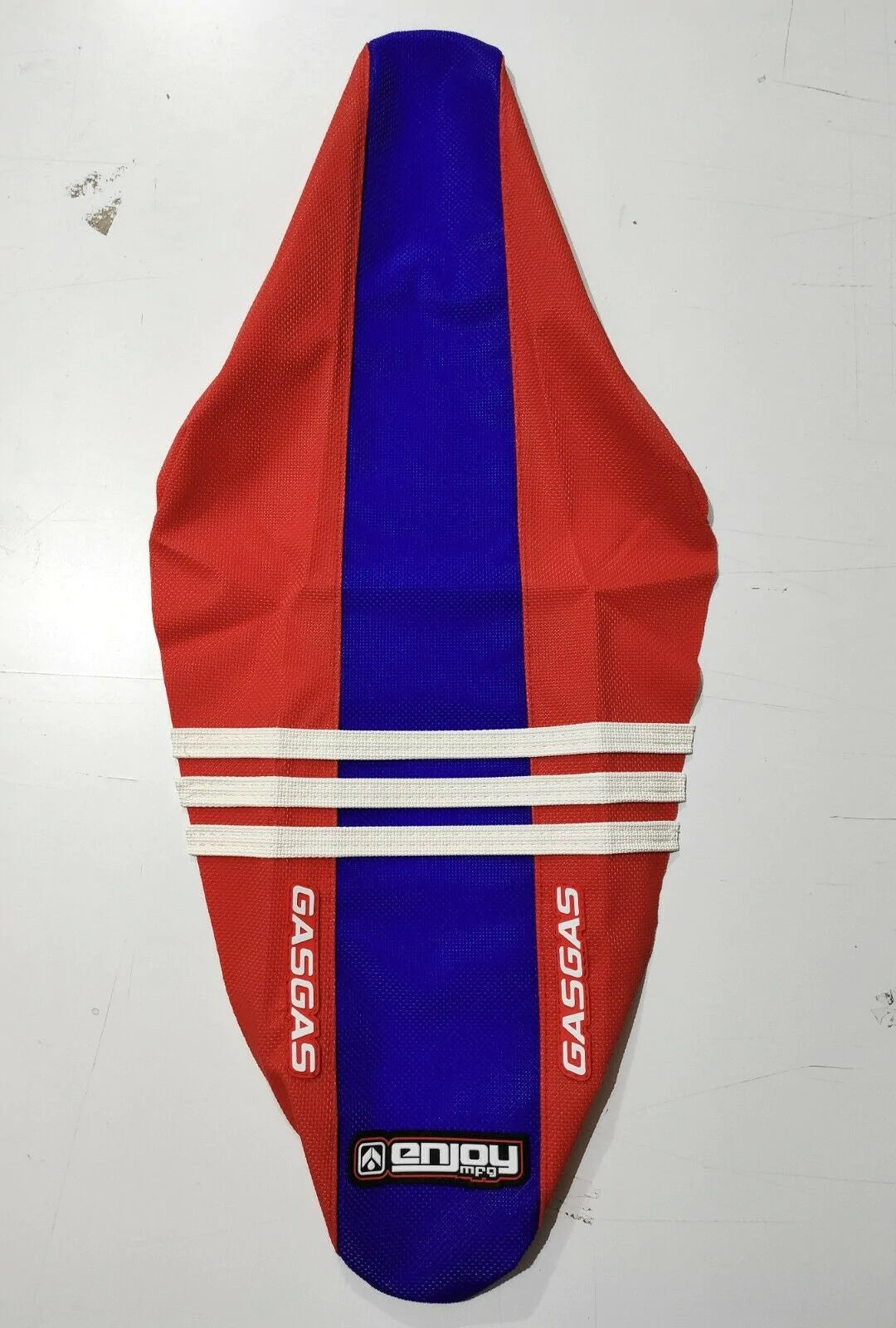 Enjoy Manufacturing Gas Gas seat cover MC 65 2021 - 2022 Ribbed Logo, Red / Blue TLD