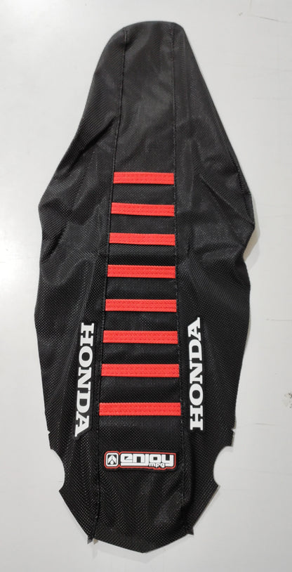 Enjoy Manufacturing Honda Sear Cover CR 125 CR 250 2000 - 2001 Ribbed Logo, Black / Red