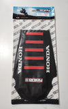 Enjoy Manufacturing Honda Sear Cover CR 125 1993 - 1997 CR 250 1992 - 1996 Ribbed Logo, Black / Red