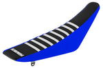Enjoy Manufacturing Yamaha Seat Cover YZF 250 2010 - 2013 Ribbed, Blue / Black / White