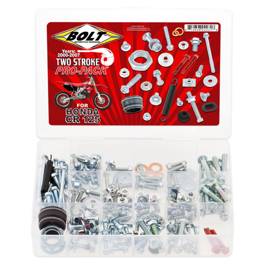 Bolt Motorcycle Hardware Honda CR 125 2000 - 2007 2 Stroke Pro Pack Bolt Kit