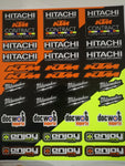 Enjoy Manufacturing Sticker Sheet, Hitachi KTM