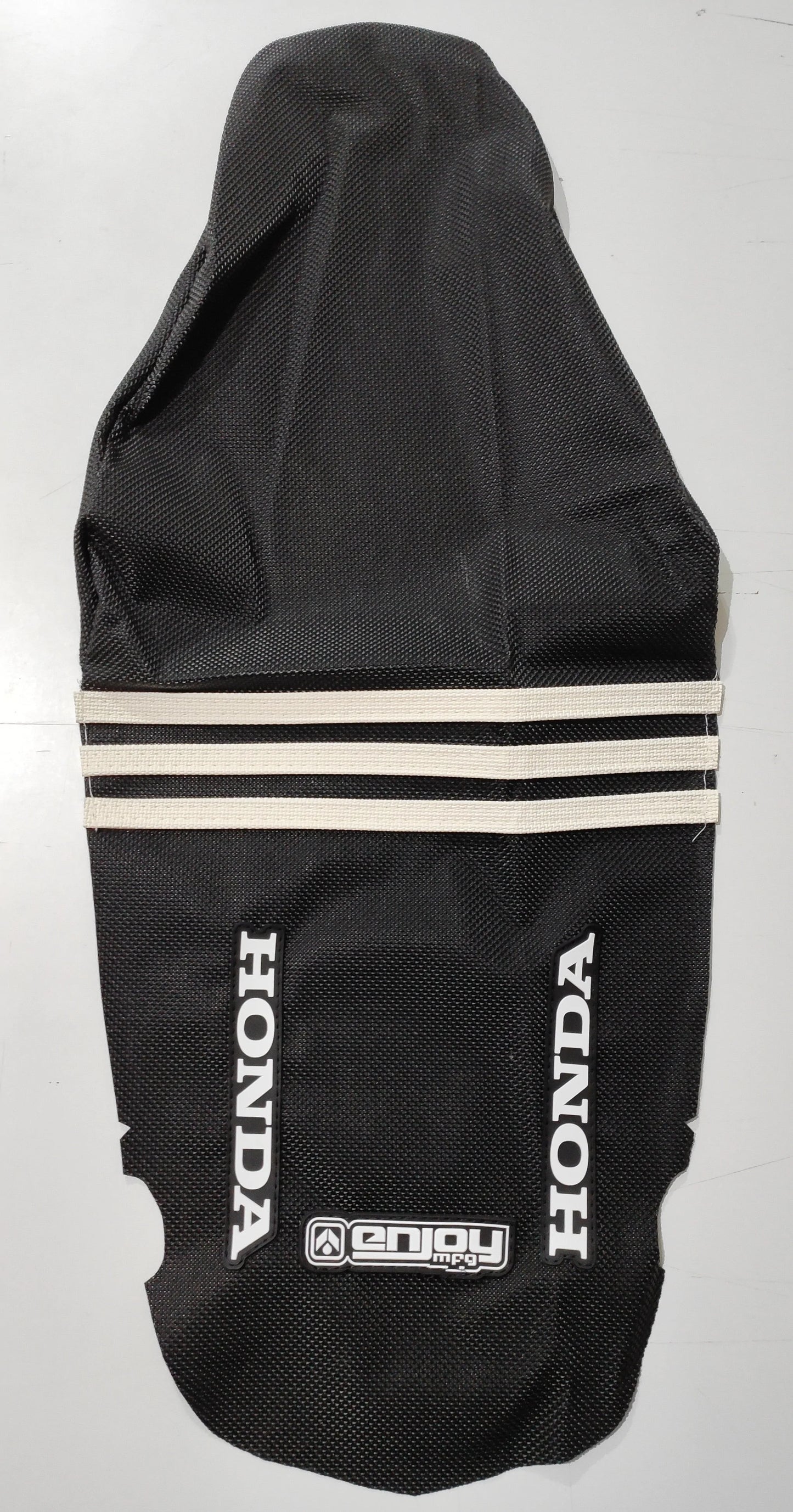 Enjoy Manufacturing Honda Sear Cover CR 125 1991 - 1992 CR 250 1990 - 91 CR 500 91 - 2001 Ribbed Logo, TLD Black / White