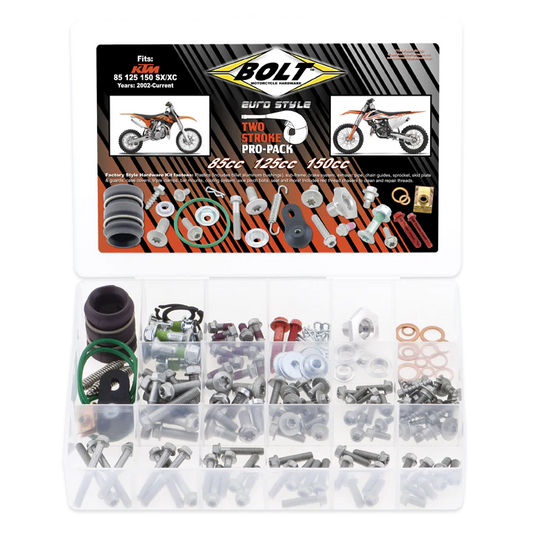 Bolt Motorcycle Hardware KTM SX XC 85 125 150 2002 - 2022 2 Stroke Pro Pack Bolt Kit