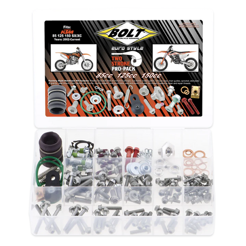 Bolt Motorcycle Hardware KTM SX XC 85 125 150 2002 - 2022 2 Stroke Pro Pack Bolt Kit