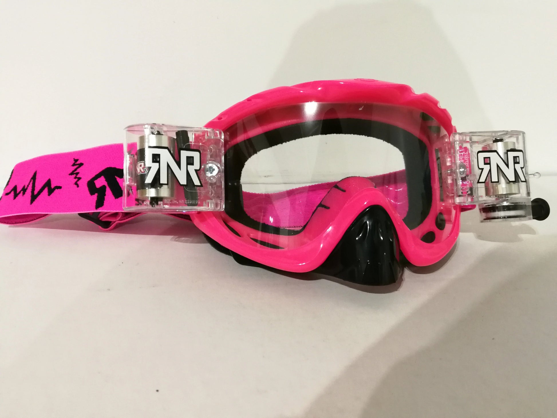 rip n roll hybrid goggles Rip n Roll Hybrid Fully Loaded Goggle, Neon Pink – Norman Watt Motorcycles