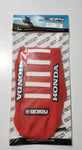 Enjoy Manufacturing Honda Sear Cover CR 125 1991 - 1992 CR 250 1990 - 91 CR 500 91 - 2001 Ribbed Logo, Red / White