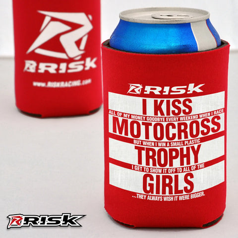 Risk Racing Drink Koozie, Red