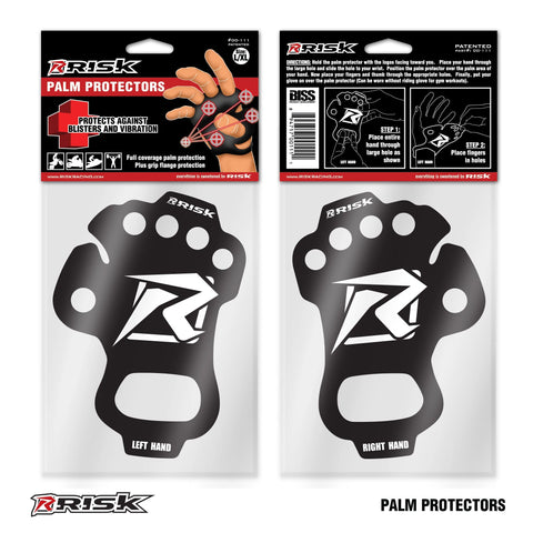 Risk Racing Palm Protectors, Black, Large