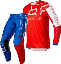 Fox Racing 180 Skew White/Red/Blue Kit Combo 2022 - 28W/Small