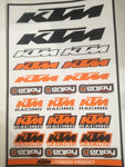 Enjoy Manufacturing Sticker Sheet, KTM White