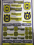 Enjoy Manufacturing Sticker Sheet, Husqvarna Yellow