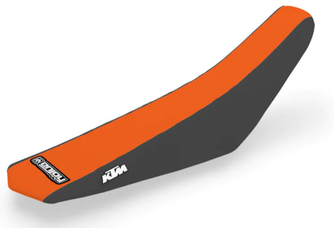 Enjoy Manufacturing KTM Seat Cover SX 50 2009 - 2015 STD Logo, Black / Orange