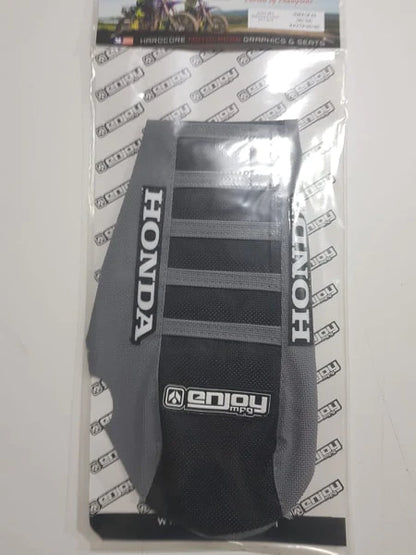 Enjoy Manufacturing Honda Sear Cover CR 125 CR 250 2002 - 2007 Ribbed Logo, Grey / Black / Grey