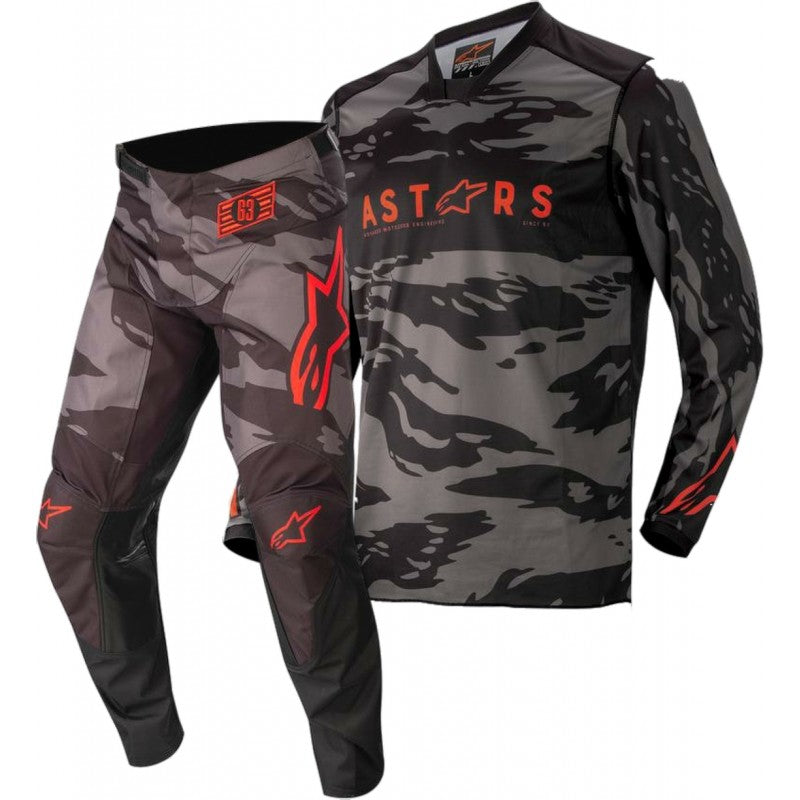 Alpinestars Youth Racer Tactical Black/Grey/Red Kit Combo 2022 - 22W/YSmall