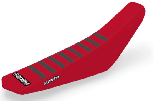 Enjoy Manufacturing Honda Sear Cover CR 125 1991 - 1992 CR 250 1990 - 91 CR 500 91 - 2001 Ribbed Logo, Red / Black